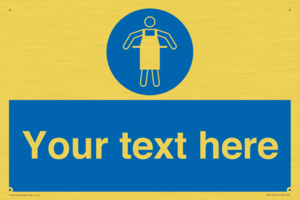 Custom Protective Apron Required Sign